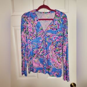 Lilly Pulitzer Mermaid Grotto Pajama Top M